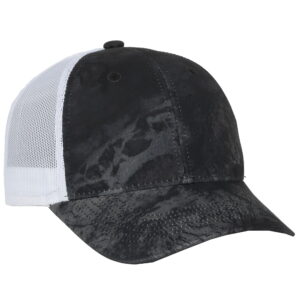 Realtree Fishing Wav3 Black Camo, Polyester, Adjustable Men&apos;s Cap, Fishing Hat