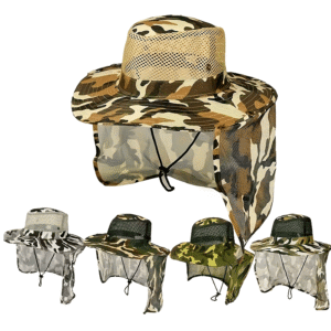 Camouflage Wide Brim Bucket Hat with Neck Flap – Breathable, Lightweight, and Stylish for Outdoor Fishing and Sun Protection, Outdoor Fishing Gear|Stylish Bucket Hat|Adjustable Headgear, Sun Hat