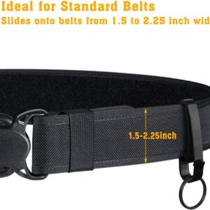 Tactical Stealth Key Ring Holder Special for Police and Fire Agencies Duty Belt, Double Side Quick Release Key Holder with Detachable Keyring 2.25-Inch Max- 2 PACK