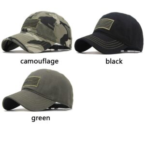 Men USA Flag Camouflage Baseball Cap Army Embroidery Cotton Tactical Snapback Dad Hat Male Summer Sports America