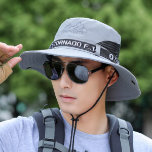 Stylish Men&apos;S Wide-brim Hat, Suitable for Summer Outdoor Activities Such As Fishing, Hiking, and Travel. A Versatile Outdoor Cap for Men
