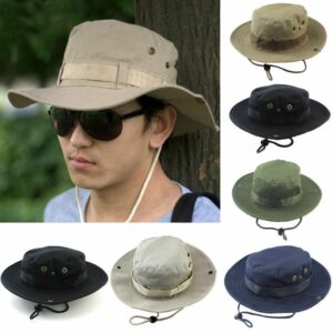 UPF 50+ Men Tactical Sniper Hats Sun Boonie Hat Summer Sun Protection Cap Men&apos;s Fish Hunt Hats Caps