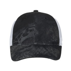 Realtree Fishing Wav3 Black Camo, Polyester, Adjustable Men&apos;s Cap, Fishing Hat