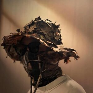Tactical Camo Leaf Boonie Hat, 3D Summer Fisherman Cap with Mask & Goggles Options, Outdoor Jungle Stealth Gear Set ABC