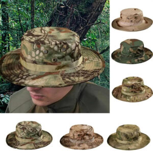 Camouflage Ta&ctical Caps Military Boonie Hat US A&rmy Caps  Men Outdoor Sports Sun Bucket Caps Fishing Hiking Hunting Hats