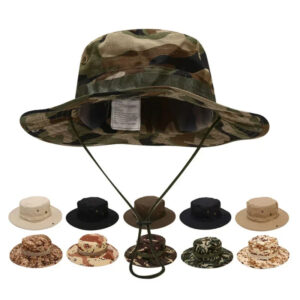Sunscreen Boonie Hat Tactical Summer Sun Protection Cap Camouflage Hunting Hiking fishing Outdoor sports Jungle Cap Men