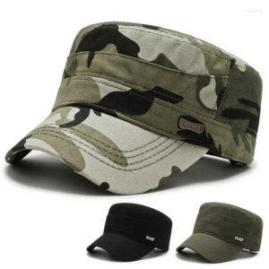 Berets Men Flat Top Cap Camouflage Military Hat Summer Sun For Outdoor Climbing Tactical Hiking